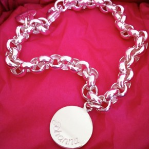 Bettelarmband Silber 1 Gravurplakette Johanna